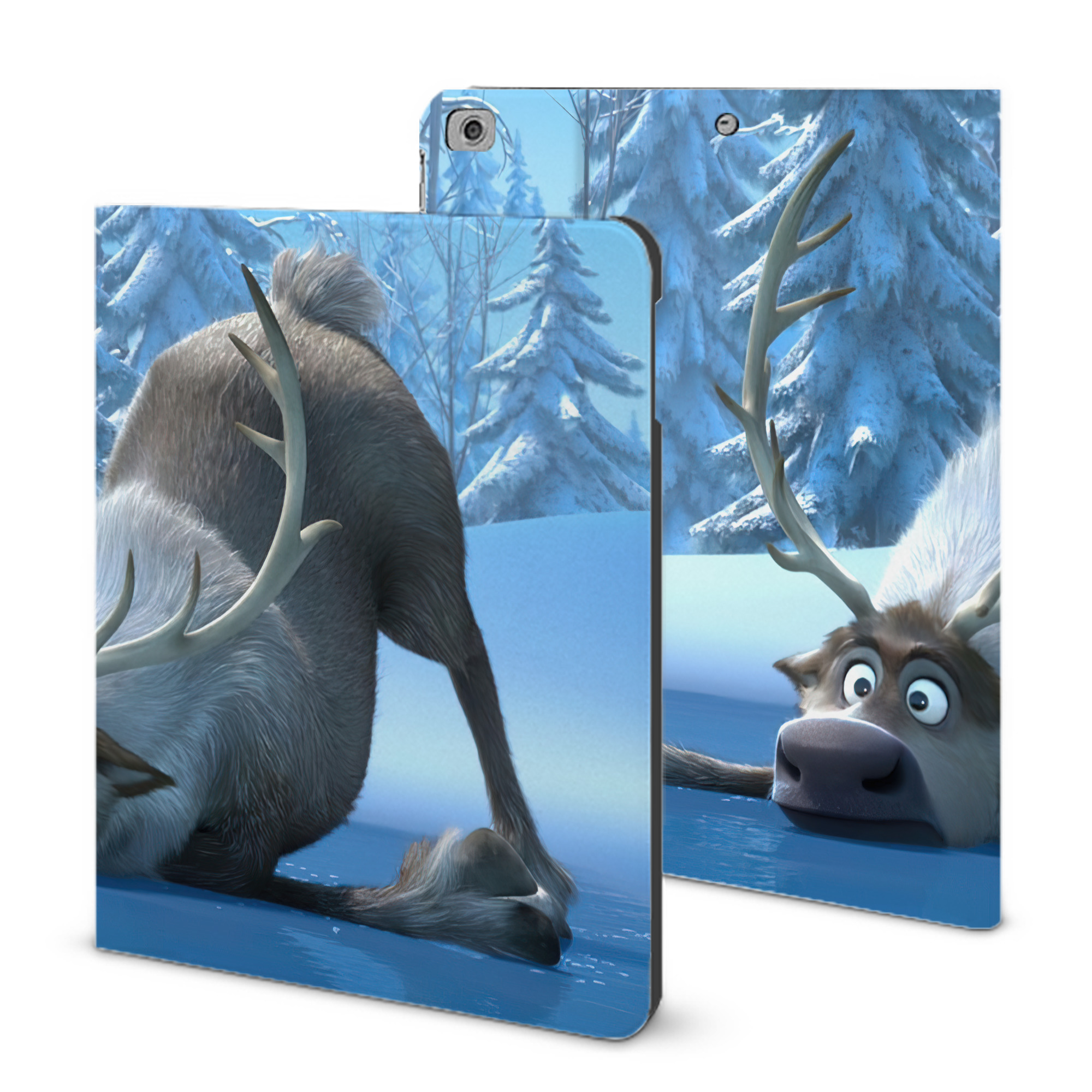 （画像用） アナと雪の女王 アンナ エルサ Frozen Anna Elsa IPad ケース ブック型 PUレザー TPU 耐衝撃 軽量 薄型 ペン収納なし 全面保護 IPad 各モデル対応